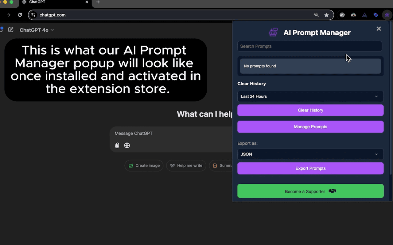 AI Prompt Manager Chrome Extension | Pending Publication thumbnail